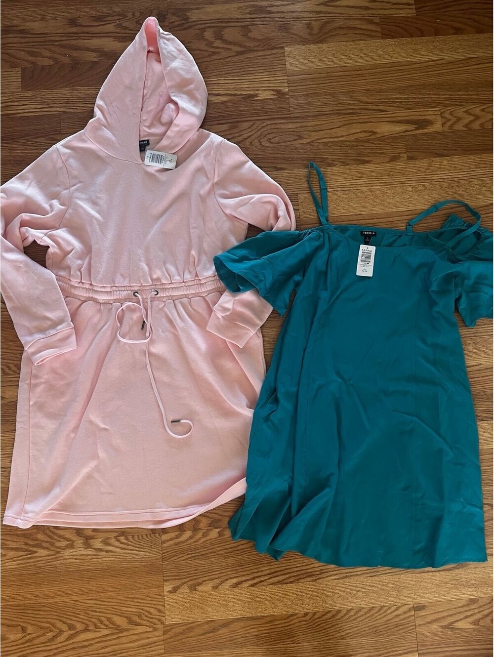 Torrid mini Challis Cold Shoulder Trapeze / fleece hoodie sweatshirt dress 1X